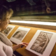 Allestimento mostra fotografica Biblioteca Oliveriana Pesaro.