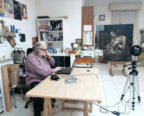 Acquisizioni multispettrali eseguite con Stefano Pagnotta e Vincenzo Palleschi del CNR di Pisa su dipinti ad olio.