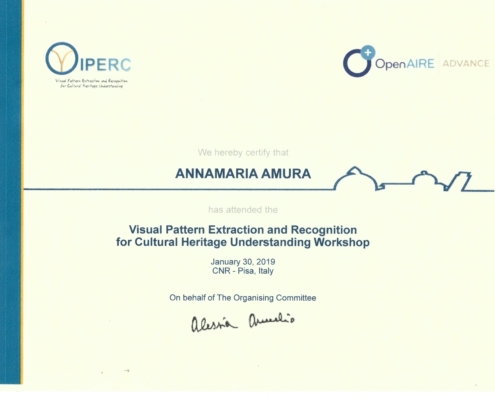IPERC. Visual Pattern Extraction and Recognition for Cultural Heritage Undestanding Workshop. CNR - Pisa, Italy.